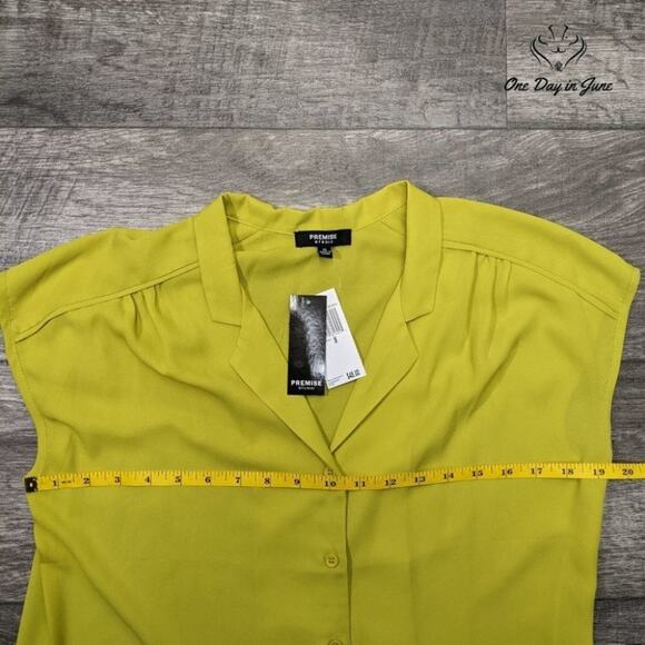 Premise Studio Women's Cap Sleeve Button Down Top Size M - Picture 3 of 5
